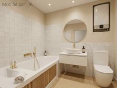 Vastgoedcomplex met commerciële gelijkvloerse ruimte en appartement met 2 slaapkamers Henegouwen n°10